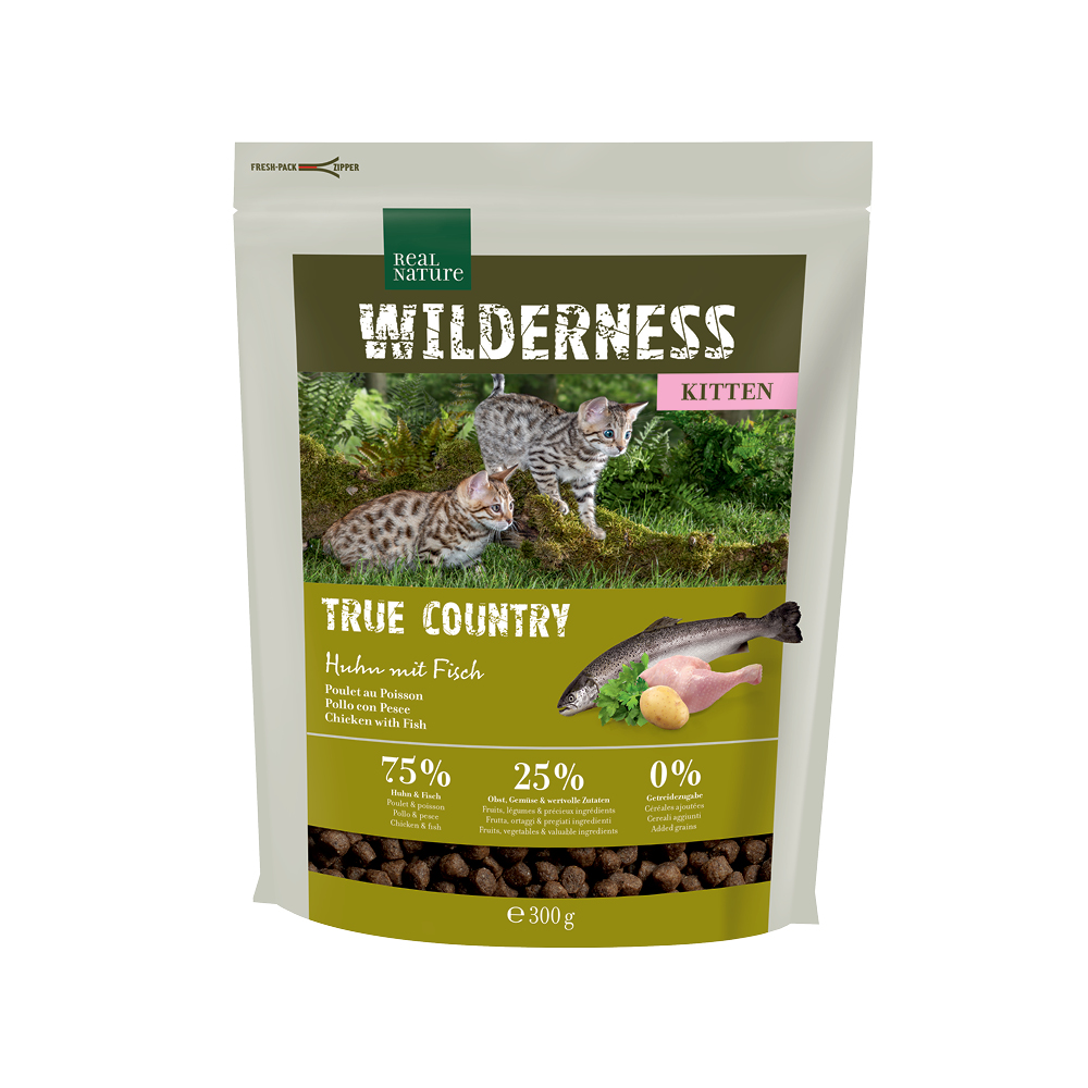 Real Nature Cat Wilderness Kitten piletina i riba 300 g
