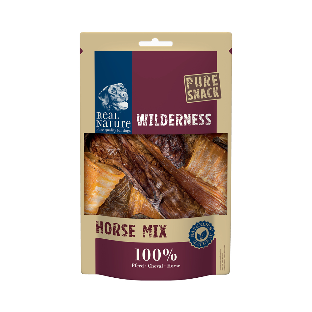 Real Nature poslastica za pse Wilderness mix konjetina 150 g
