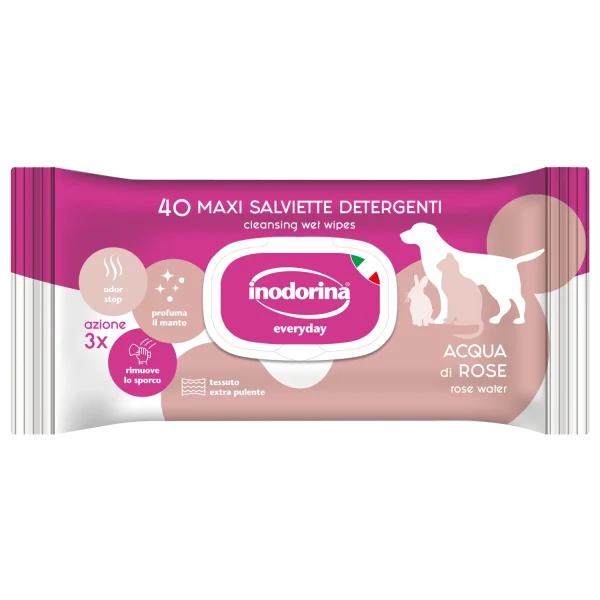 Inodorina Refresh Acqua di Rosa vlažne maramice, 40 komada