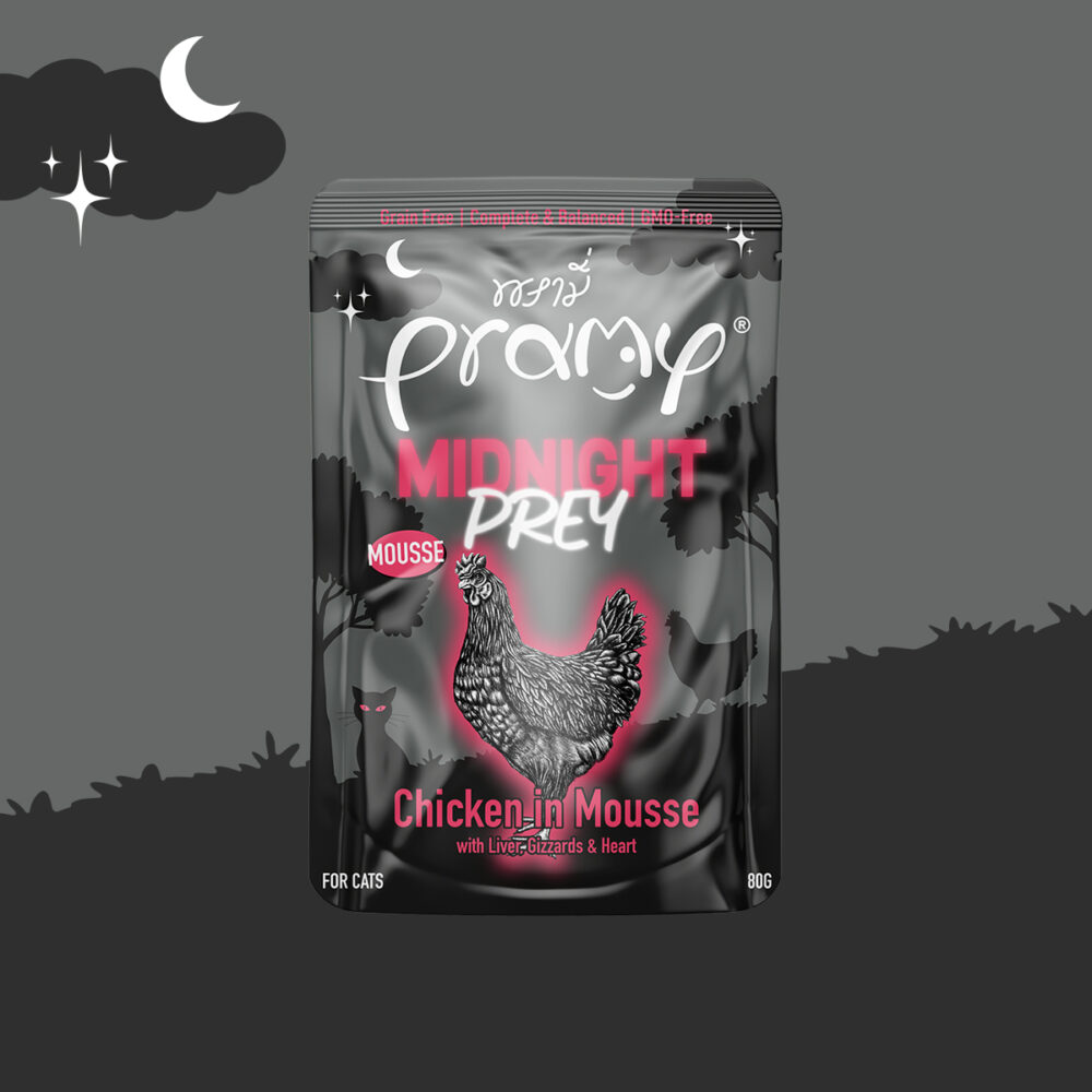 Pramy Cat Midnight Prey mousse piletina 60 g
