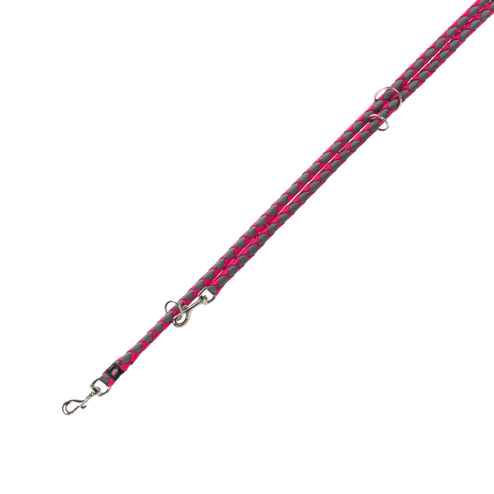 Trixie vodilica za pse podesiva L-XL 200 cm/fi-18 mm tamnoružičasta/siva