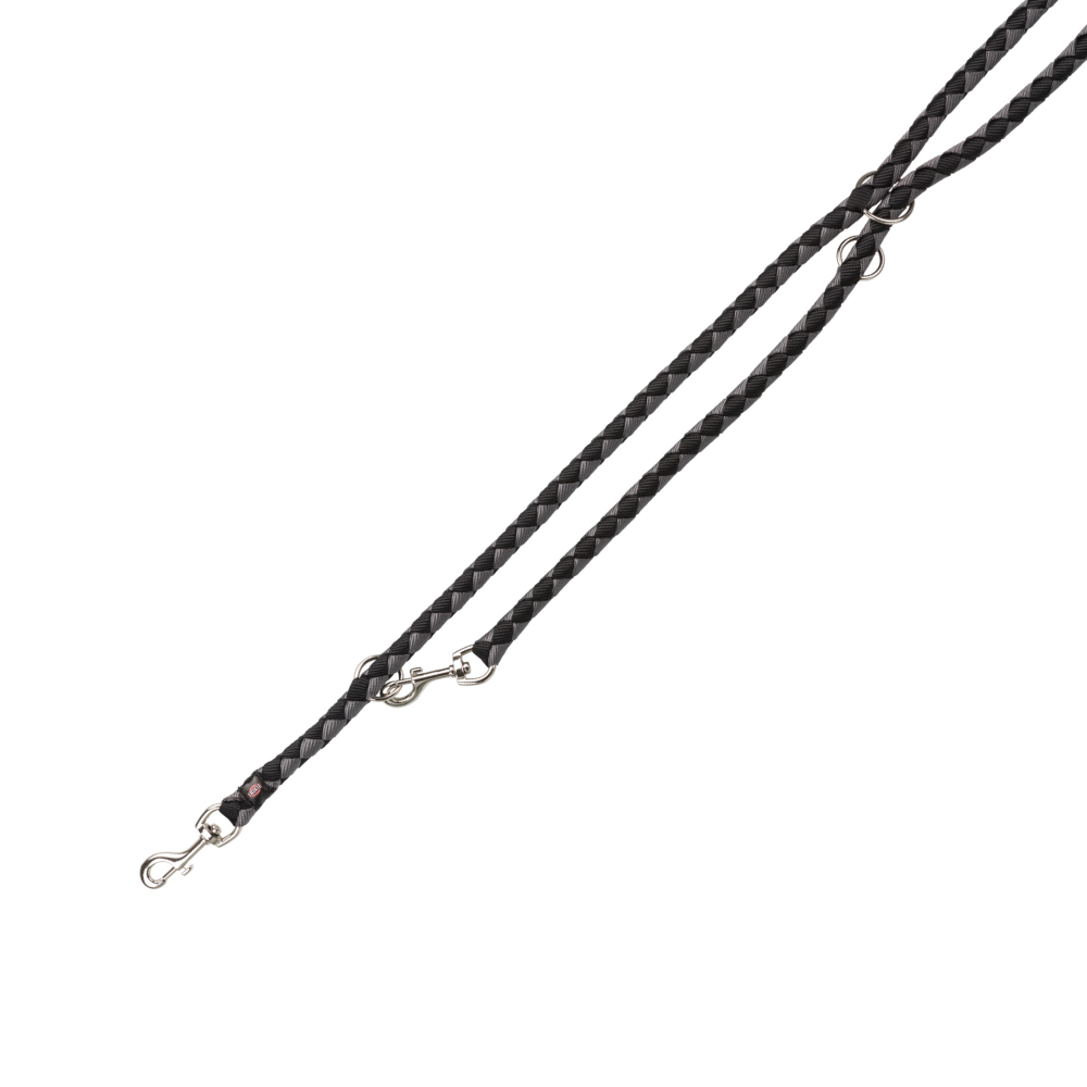 Trixie vodilica za pse podesiva Cavo S-M 200 cm/fi-12 mm crna/srebrna