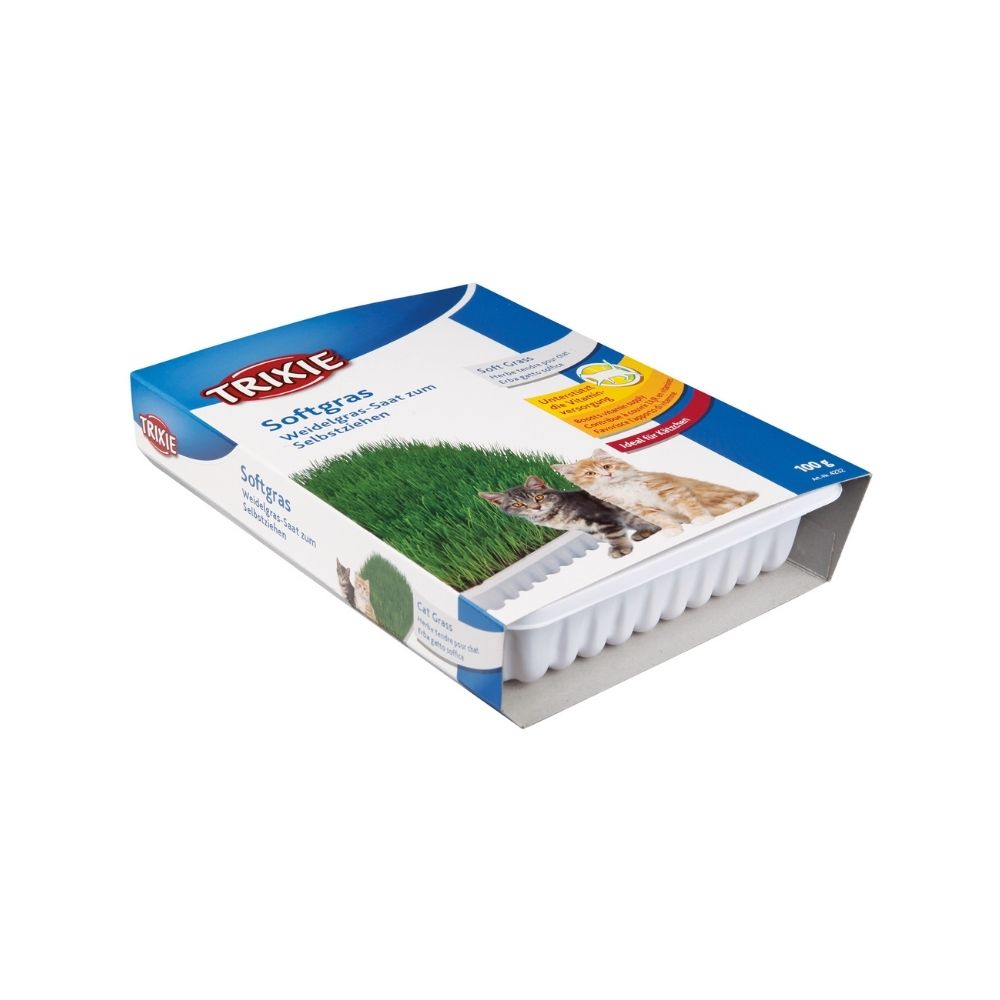 Trixie trava za mačke Bio meka vitamini u posudi, 100 g