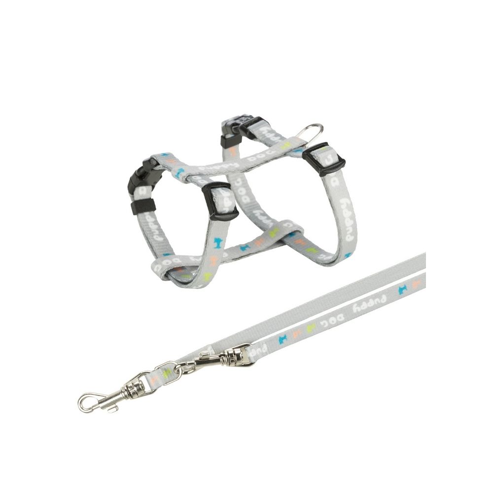 Trixie Oprsnica s vodilicom Junior M-L 27-45 cm/8 mm 2 m svijetlo siva