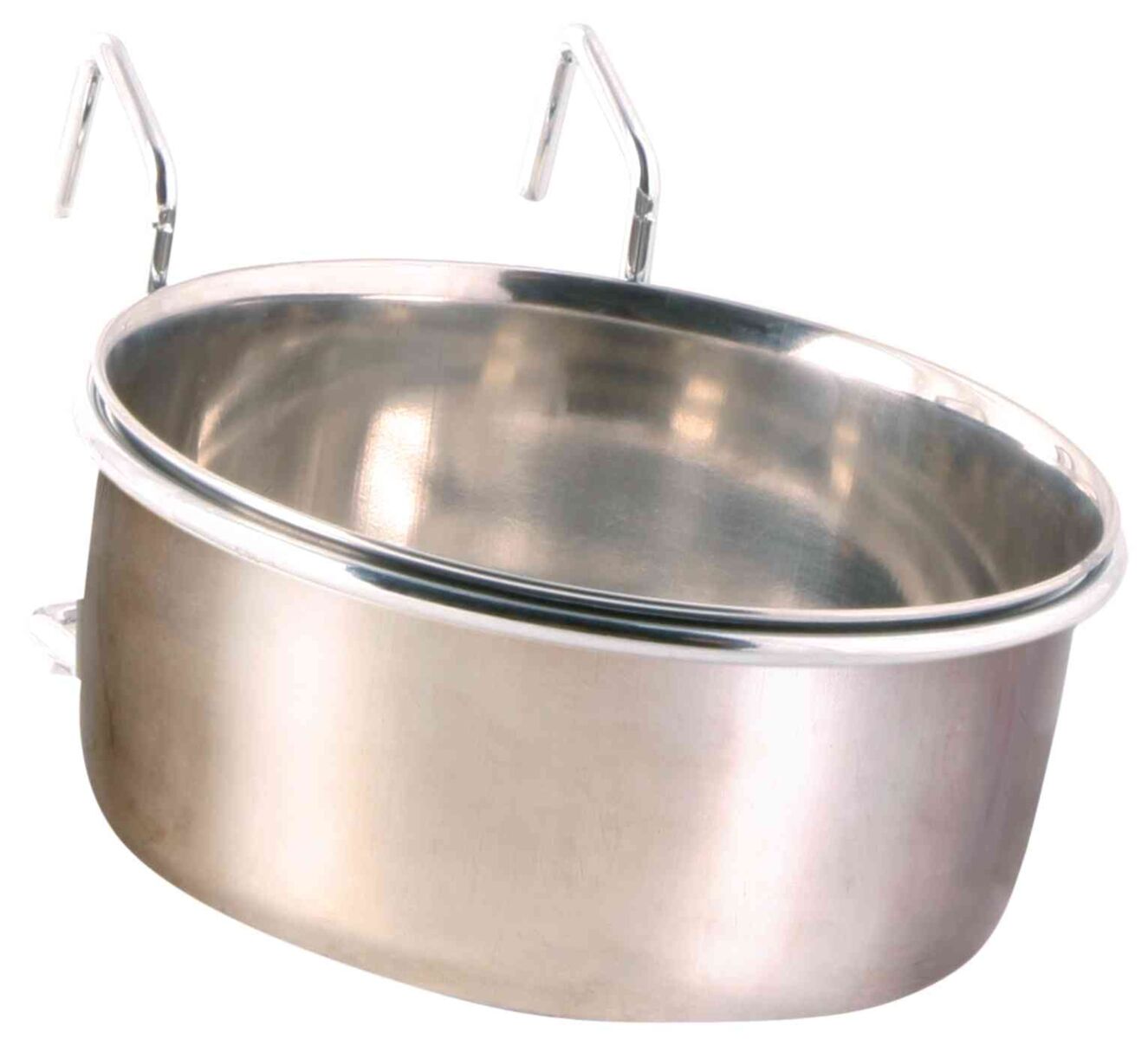 Trixie posuda za ptice čelična s nosačem 0,6 l/fi-12 cm