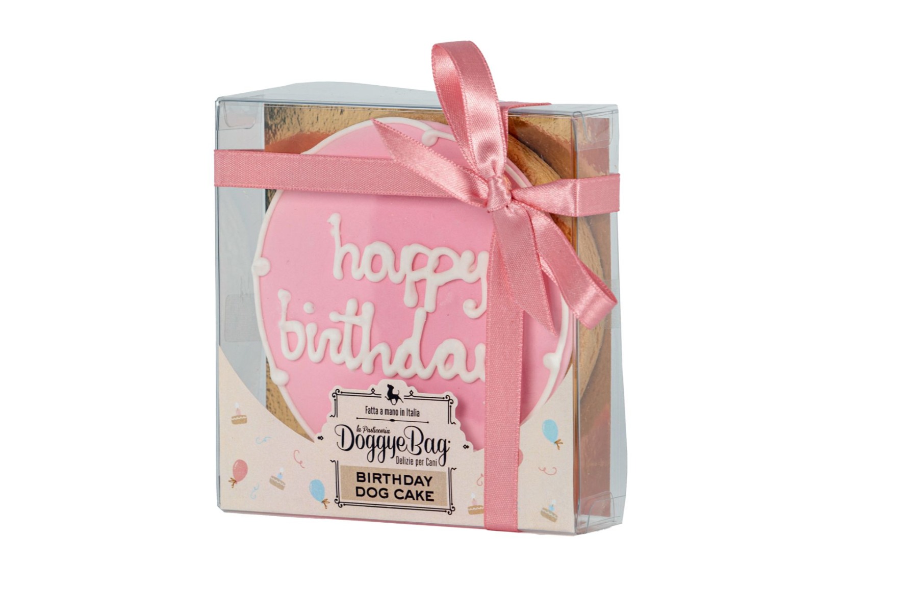 DoggyeBag rođendanska torta za pse roza 120 g