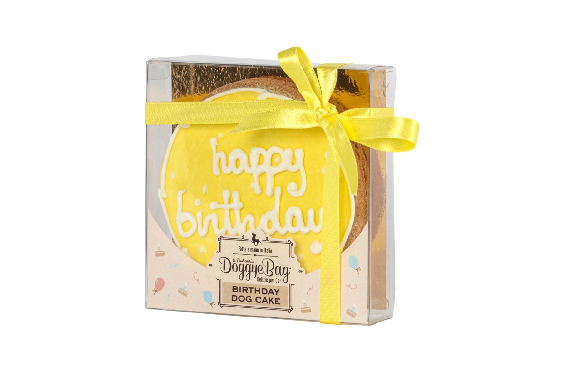 DoggyeBag rođendanska torta za pse žuta 120 g