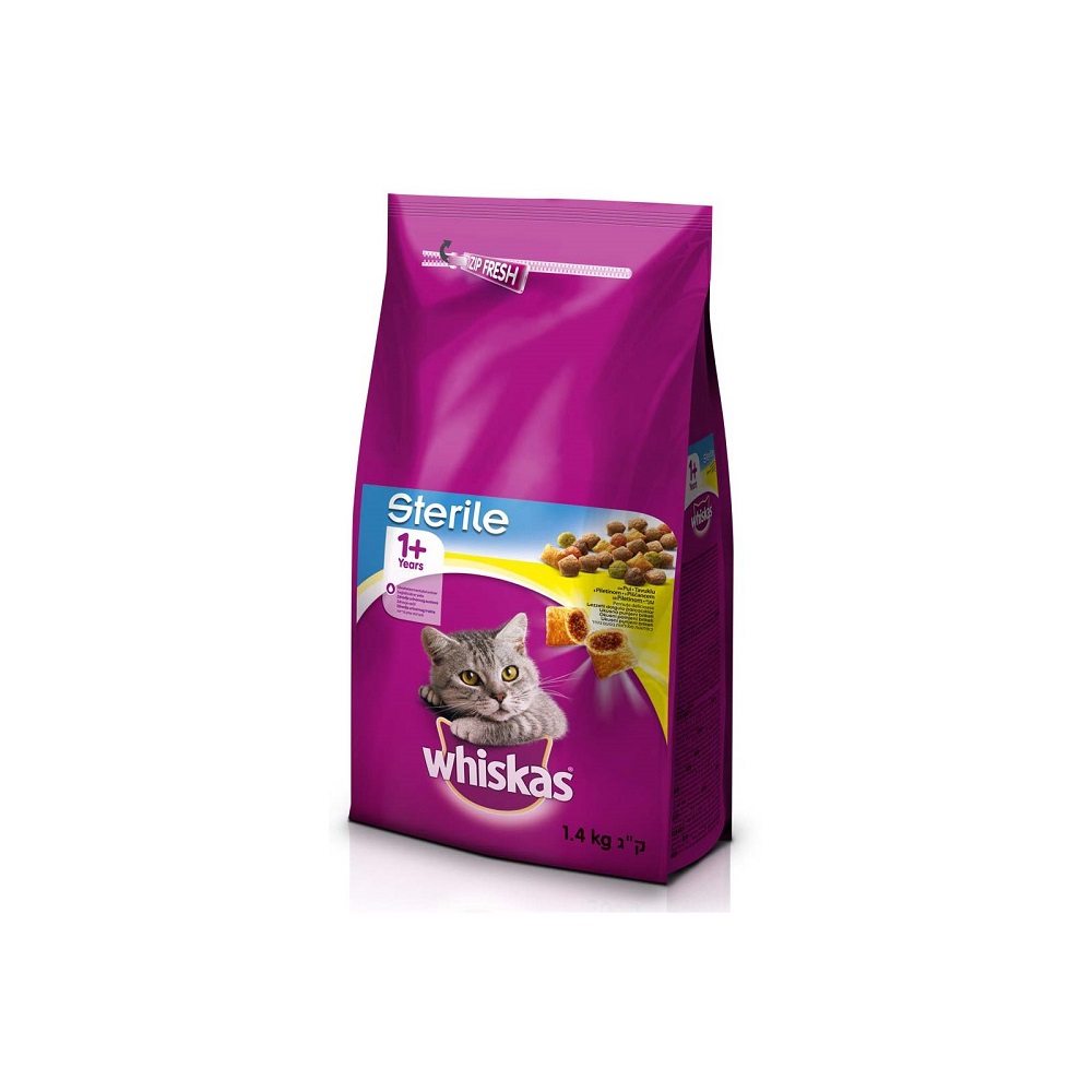 Whiskas Sterile 1+ s piletinom 1,4 kg