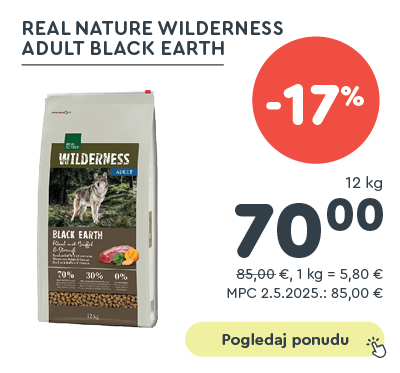 Real Nature Wilderness Adult Large Breed Black Earth govedina s nojem i bizonom