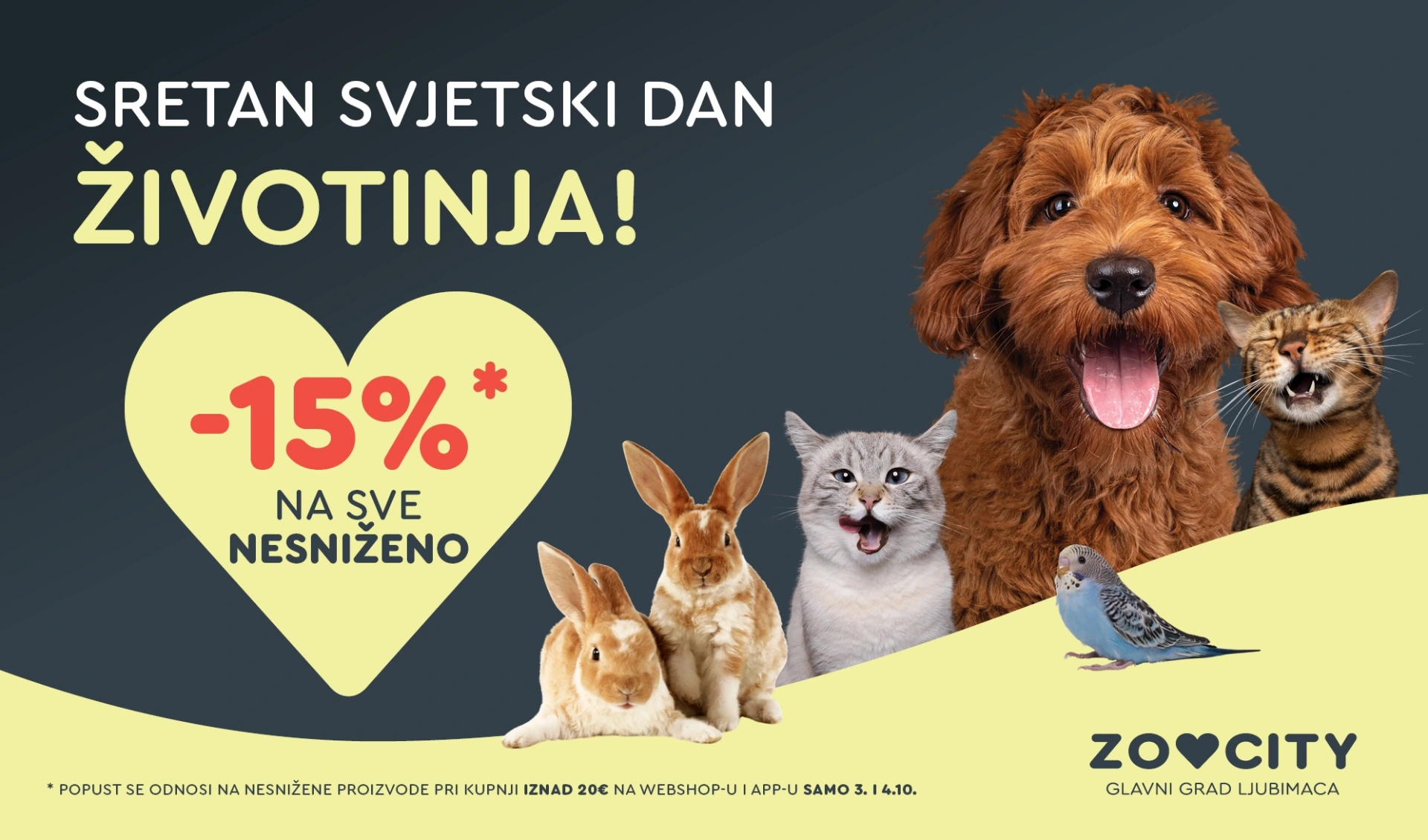 Sretan Svjetski dan životinja - 15% na sve nesniženo