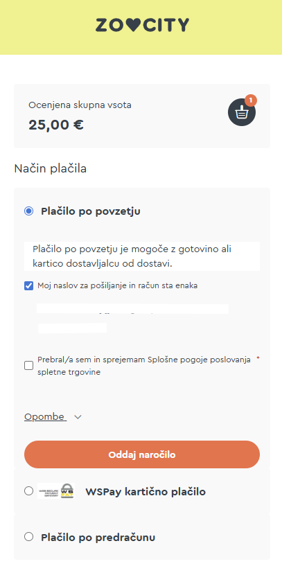 Zaključek naročila